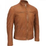Man,s Brown Leather Jacket